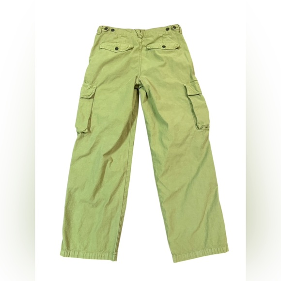 Madewell Garment-Dyed Low-Slung Straight Cargo Pants in Olive Green Size 27 - Picture 8 of 11